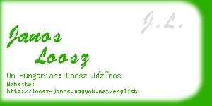 janos loosz business card
